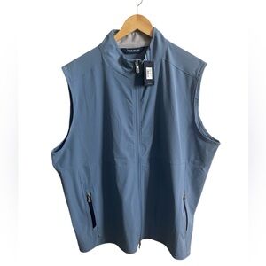 Peter Millar Crown Crafted Flex Adapt Performance Full Zip Jacket Vest Blue XXL